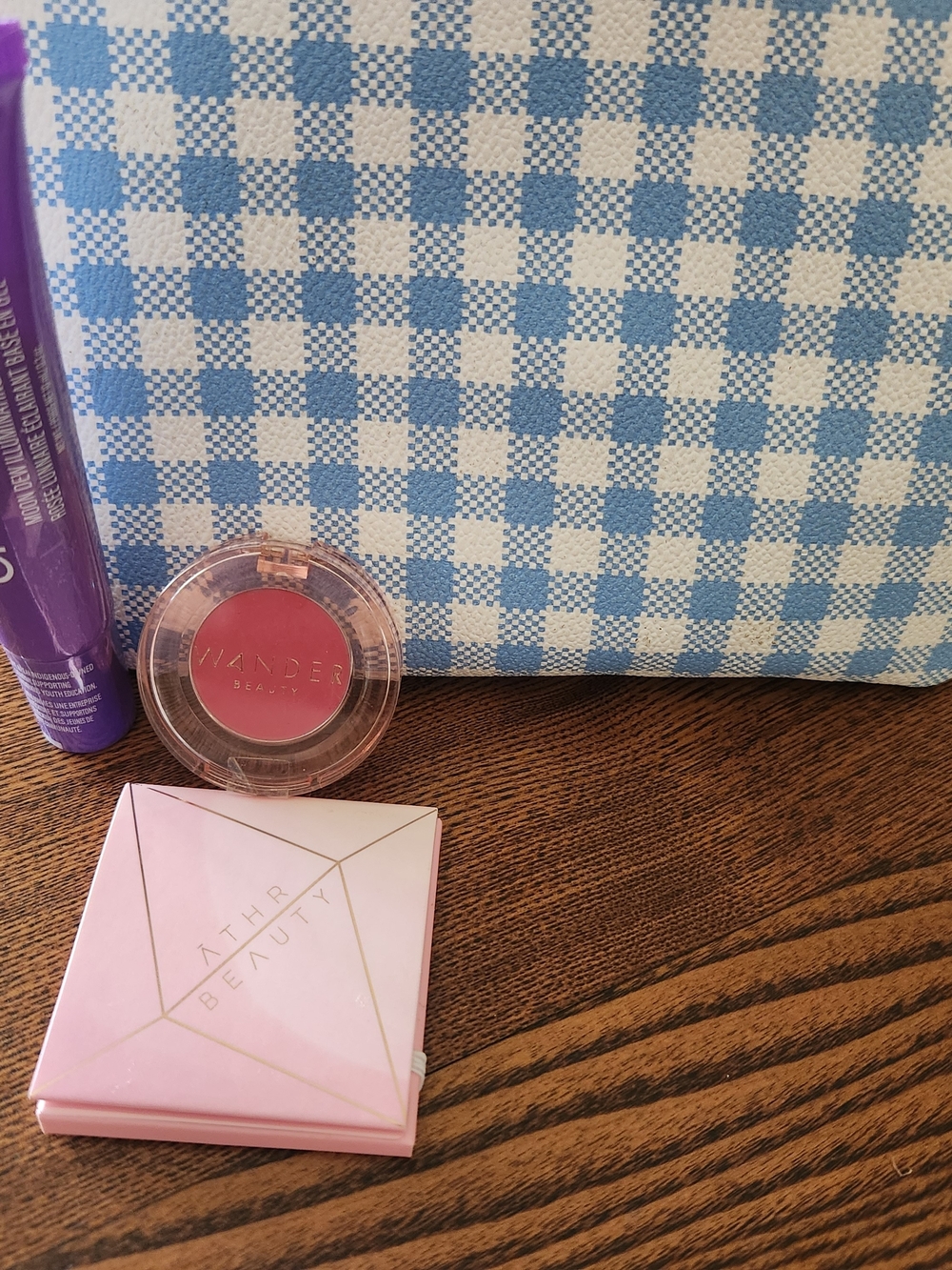 Wander Beauty Cream Pink Blush Compact, ATHR Beauty Blurring Powder
